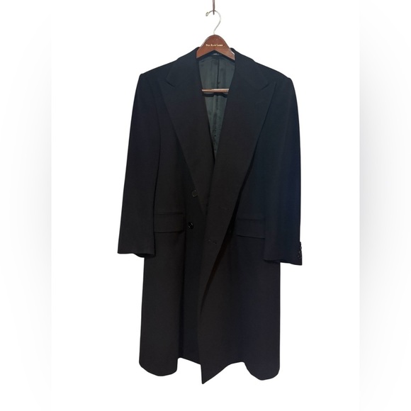 NWOT Ralph Lauren Purple Label Black Double-Breasted Overcoat 42S - Picture 10 of 12